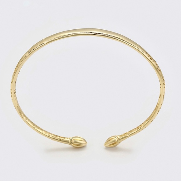 Gold Indian Bangle Bracelet 14k Gold Plated - Picture 7 of 10
